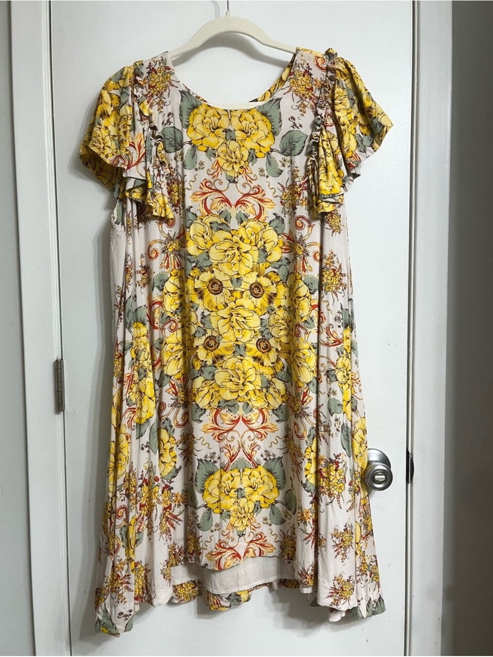 Free People Yara Ruffle Sleeve Shift Dress - Picture 2 of 6